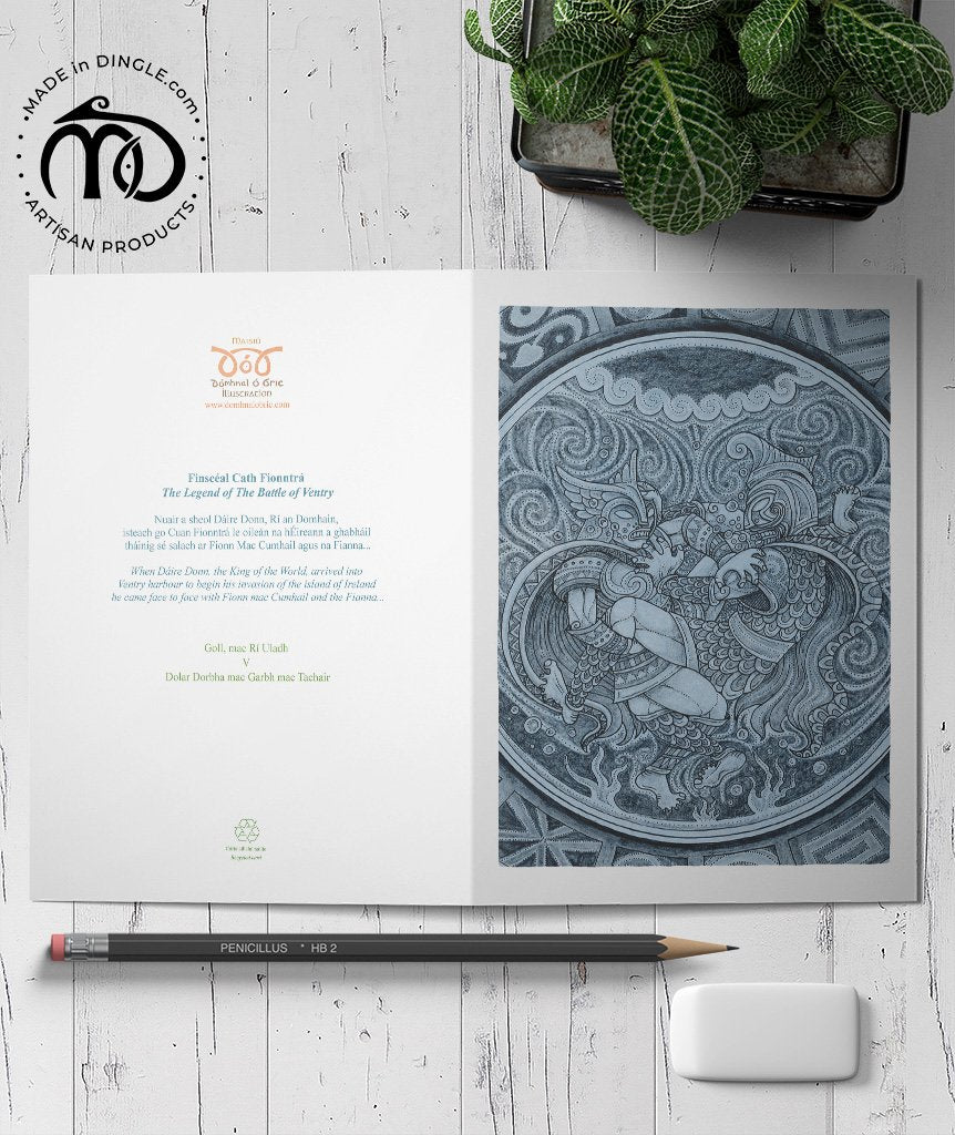 Goll v Dolar - Fighting in the sea Art Card